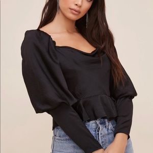 ASTR the Label Mutton sleeve top